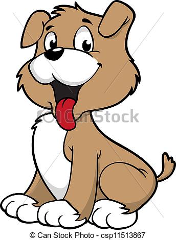 Clip Art Vector Of Cute Smiling Dog Csp11513867   Search Clipart    