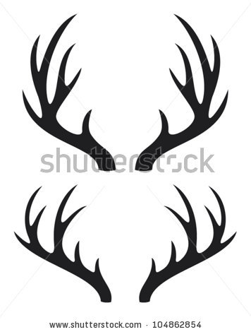 Deer Antlers Clipart Black And White   Clipart Panda   Free Clipart    