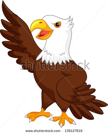 Eagle Cartoon Waving Shutterstock  Eps Vector   Eagle Cartoon Waving