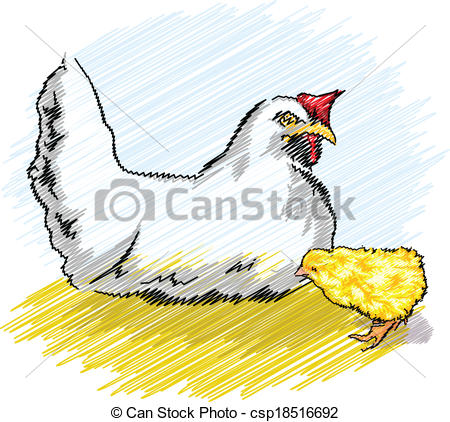 Eps Vectors Of Chicken In A Poultry Farm Csp18516692   Search Clip Art