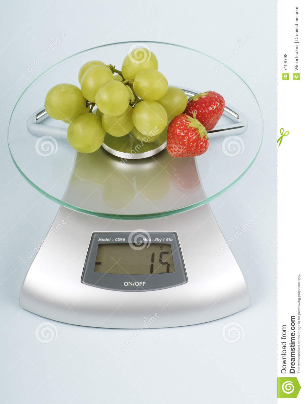 Fruit On A Kitchen Scale Royalty Free Stock Photos   Image  7196798
