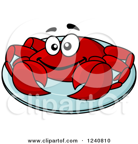 Happy Crab Illustration Clipart Of A Happy Crab On A