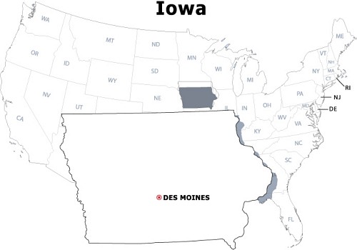 Iowa   Iowa Map Bw   Classroom Clipart