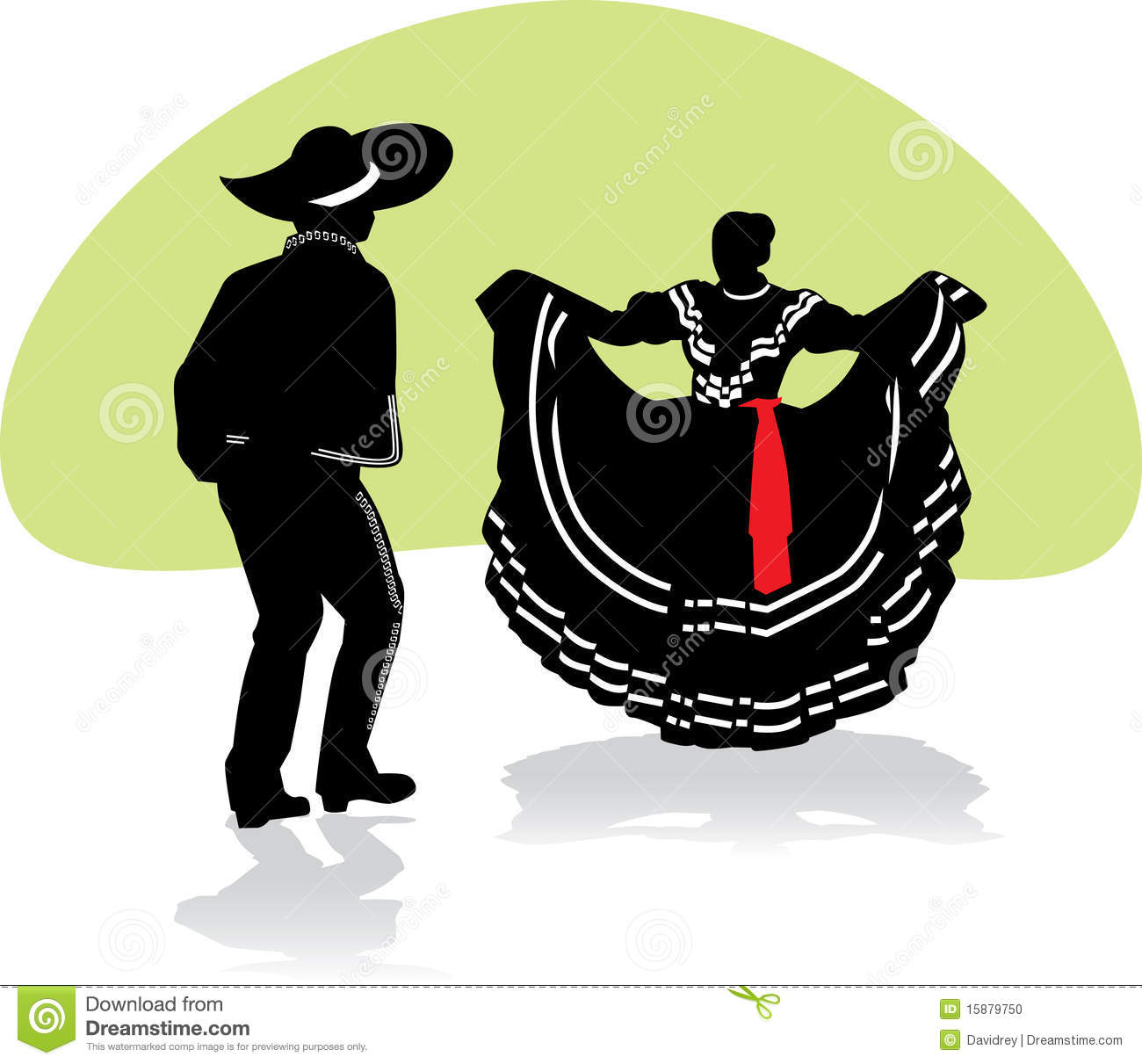 Mexican Folkloric Dance Couple Stock Photo   Image  15879750