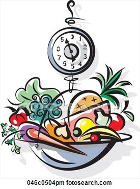 Produce Scale With Fruits And Vegetables View Large Clip Art Graphic