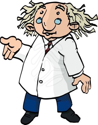 Professor Clipart Cartoon Professor With Wild Hair Isolated Clipart    
