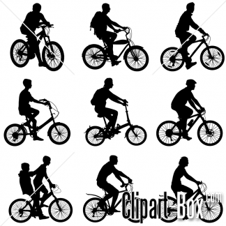 Related Bike Rider Set Cliparts
