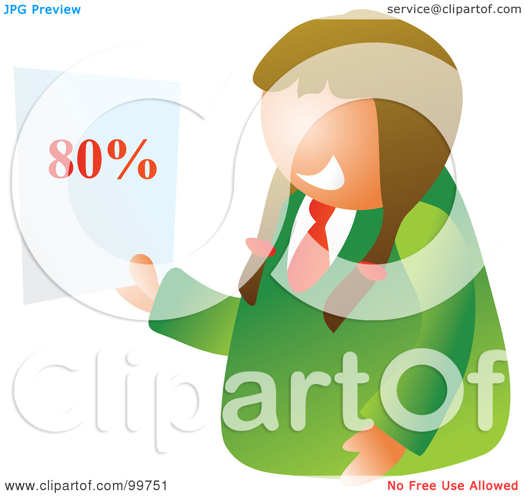 Rf  Clipart Illustration Of A Happy School Girl Holding A Graded Paper