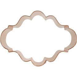 Shapes Cookie Cutters   Cookie Cutter Fancy Plaque Oval 4 75 X 3 5    