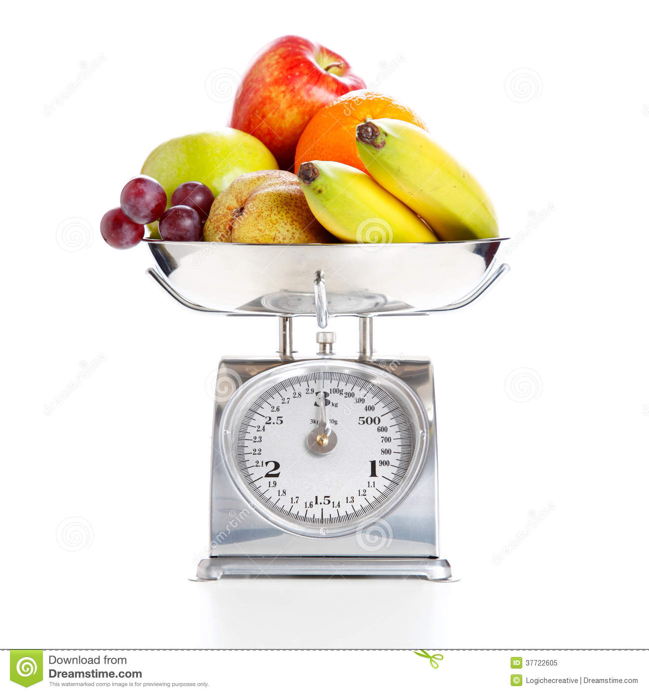 Similar Stock Images Of   Vegetables And Fruits On A Weighing Scale