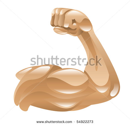 Strong Muscle Arm Icon Clipart Illustration   54922273   Shutterstock