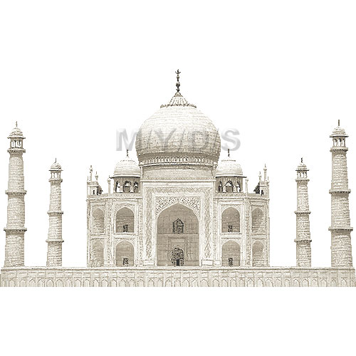 Taj Mahal Clipart Picture   Large