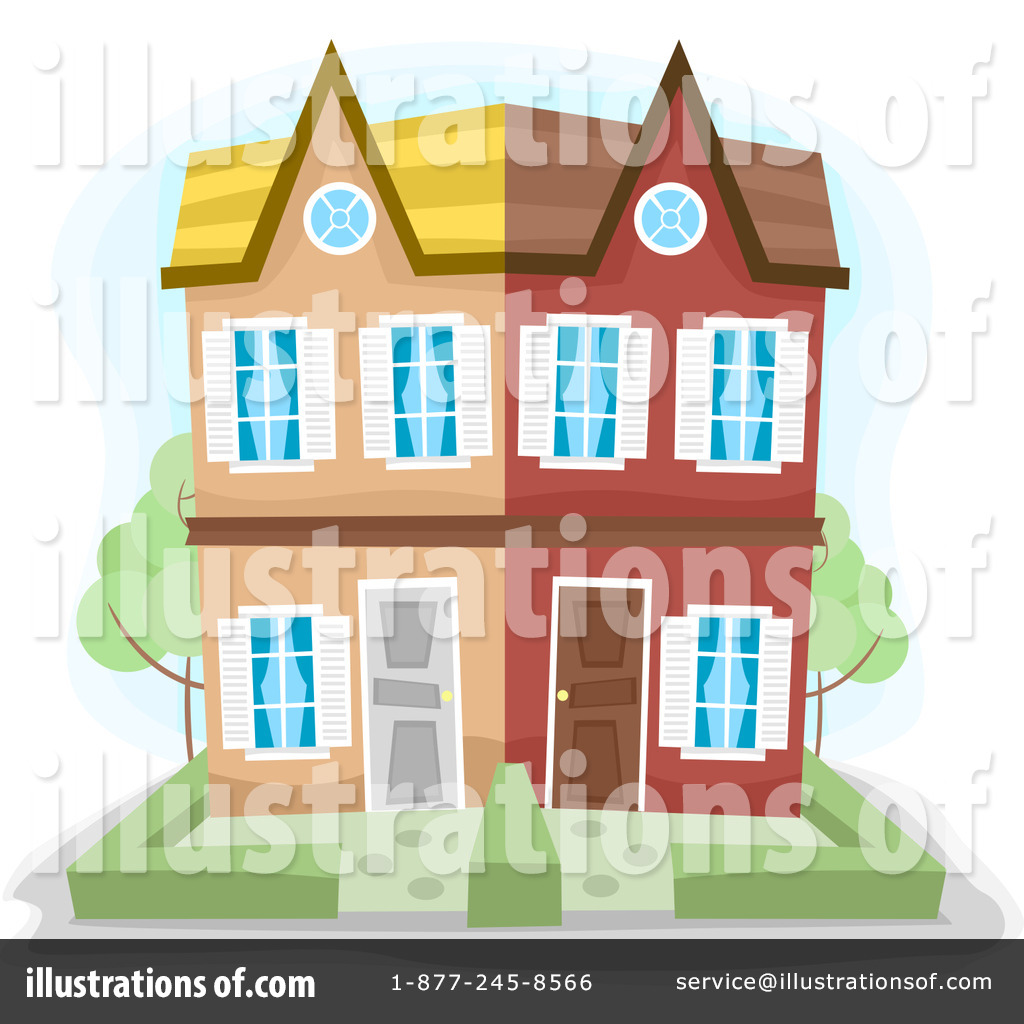 Townhouse Clipart House Clipart Illustration