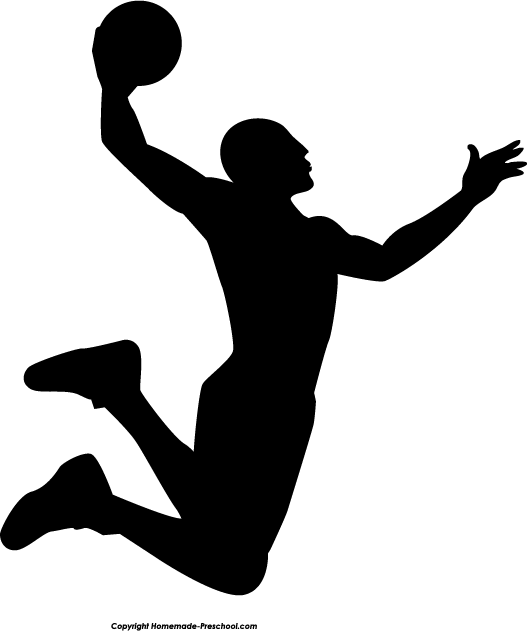 Basketball Player Silhouette Dunk Png