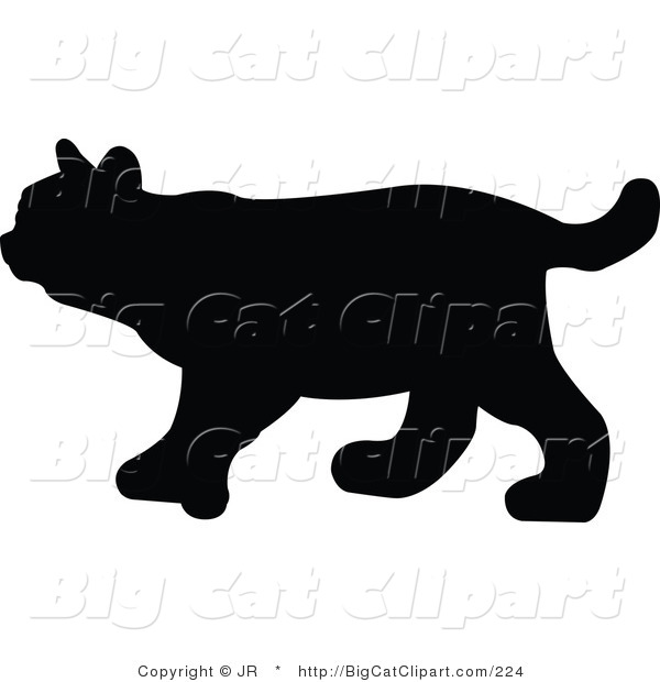 Big Cat Vector Clipart Of A Bobcat Silhouette By Jr    224