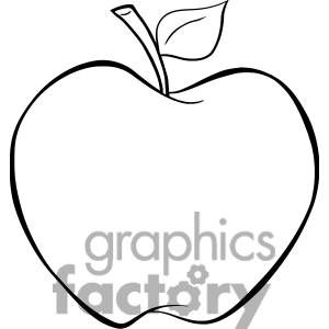 Black And White Apple Clipart 1389391 12907 Rf Clipart Illustration