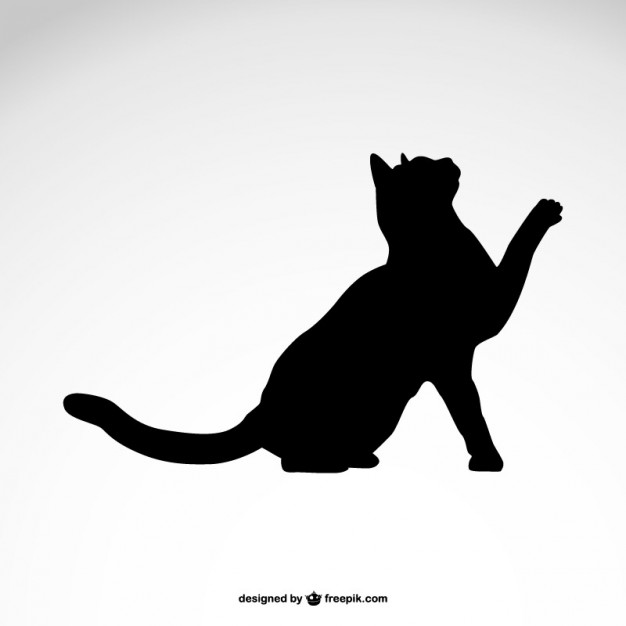 Black Cat Silhouette Free Vector Vector   Free Download