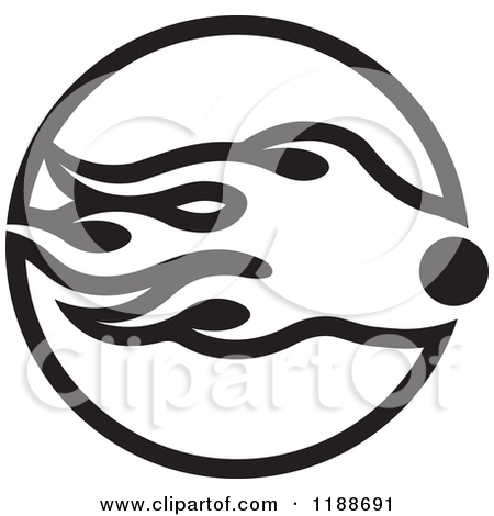 Comet Clipart 1188691 Clipart Of A Black And White Comet Icon Royalty