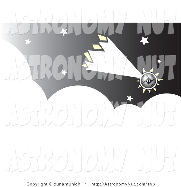 Comet Clipart Black And White Clipart Of A Futuristic Comet Shooting    