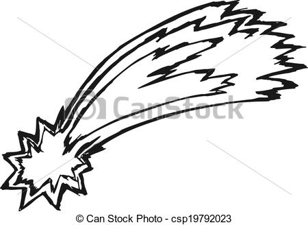 Comet Clipart Black And White Vector Comet