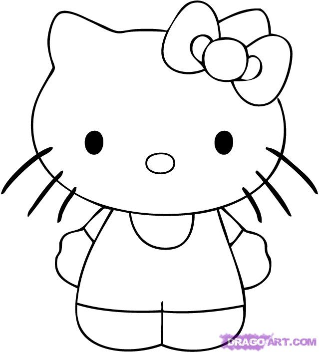 Cute Easy Things To Draw Hello Kitty Clipart