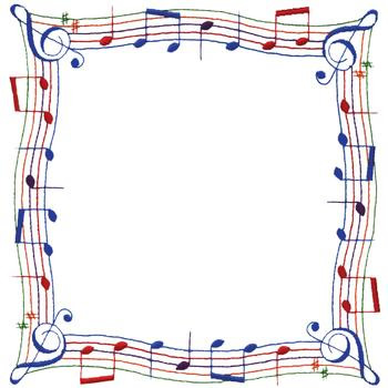 Dakota Collectibles Embroidery Design  Music Note Border 8 01 Inches H