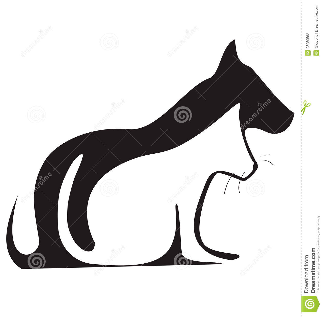 Dog And Cat Silhouette Cat Dog Silhouettes Logo 25050582 Jpg