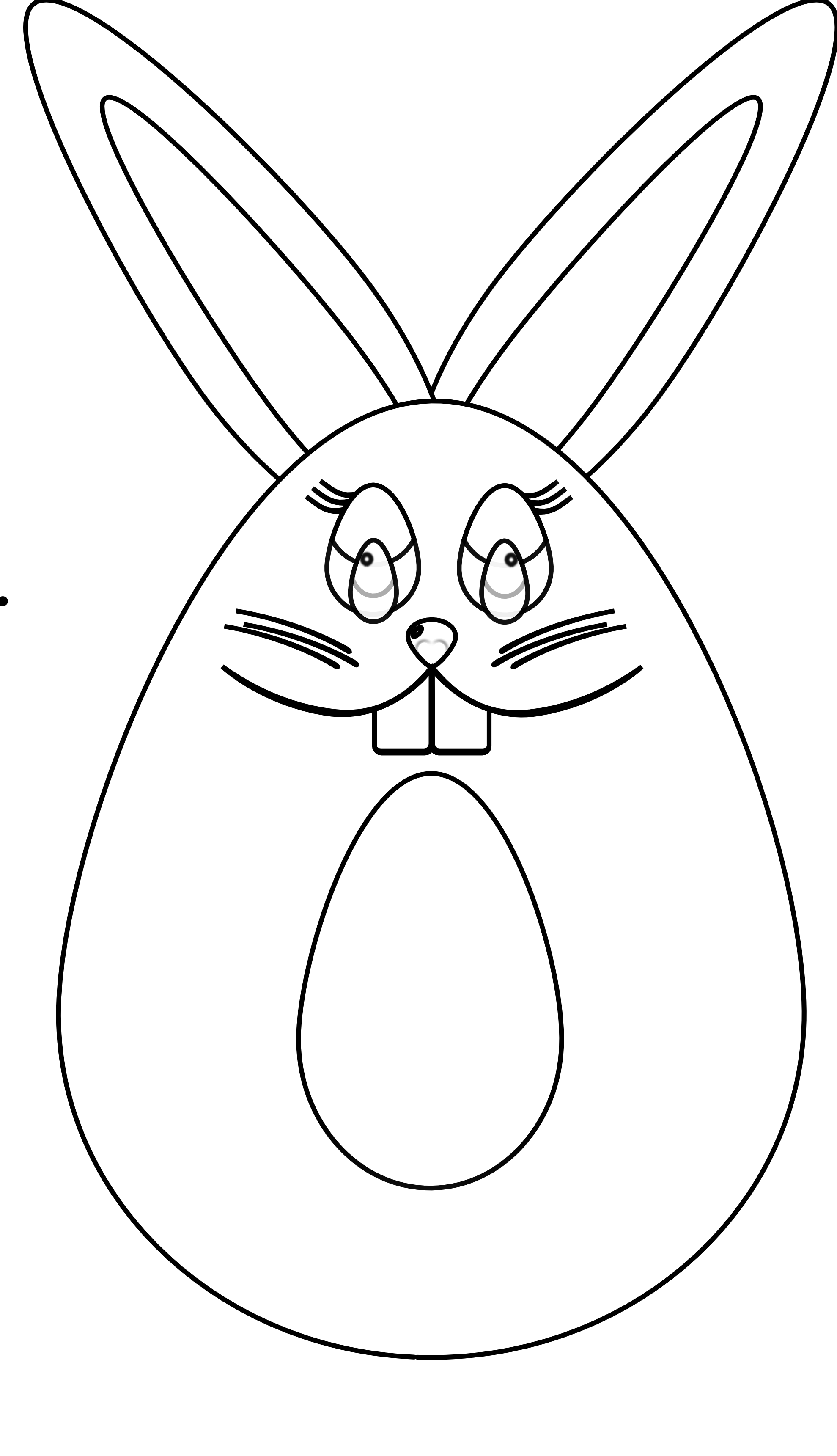 Easter Bunny With Eggs Clipart Black And White Zz Egg Bunny Grey