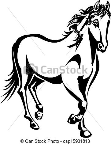 Horse Clip Art Black And White   Clipart Panda   Free Clipart Images
