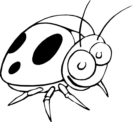 Ladybug 17 Black White Line Art Flower Scalable Vector Graphics Svg    