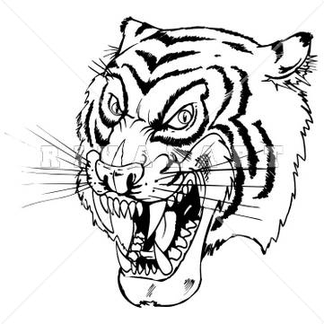 Tiger Face Clip Art Black And White Tiger Clipart Black And White Ar