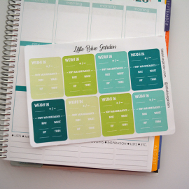 16 Fitness Tracker Planner Stickers   Customize Color