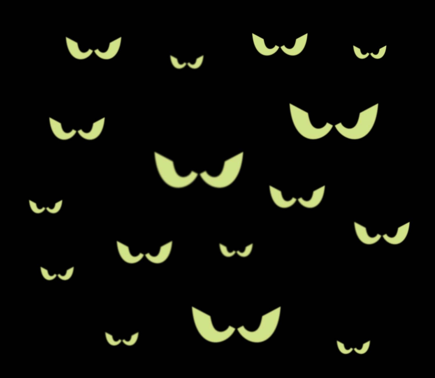 16 Glow In The Dark Spooky Eyes Removable Wall By Nothinbutvinyl