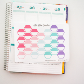 27 Hexagon Label Planner Stickers   Customize Color