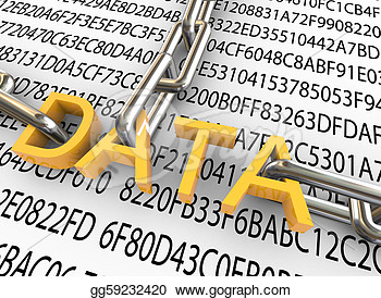 3d Concept Of Data Security  Clipart Drawing Gg59232420   Gograph