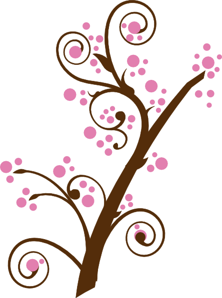 Brown Tree Blossom Clip Art   Vector Clip Art Online Royalty Free