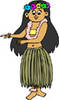 Cartoon Hawaiian Hula Dancer