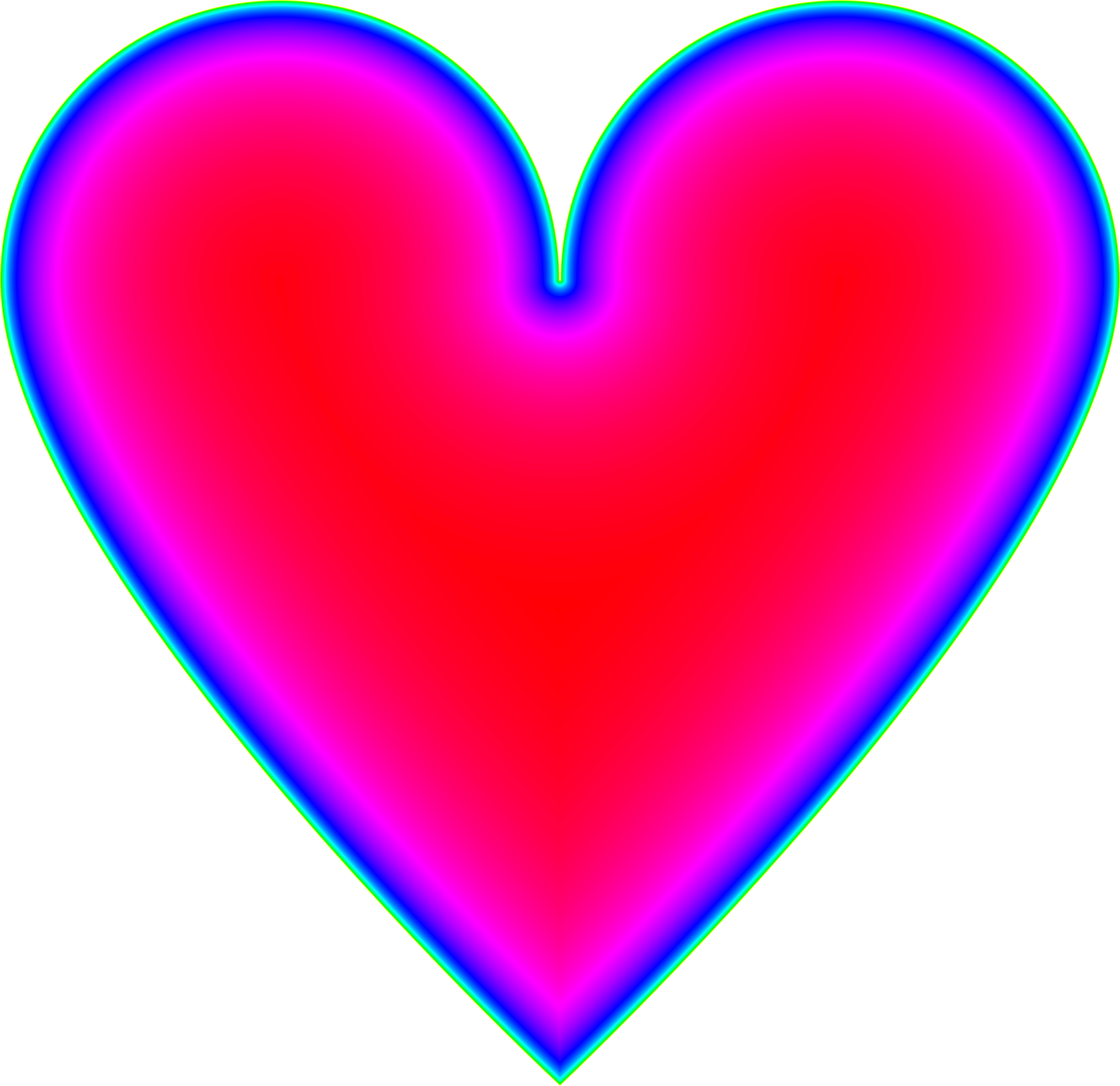 Clipart   Glowing Traditional Heart