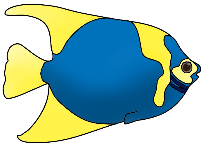 Colorful Fish Clipart Blue Yellow Fish Png