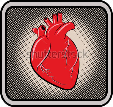Education   Stylized Heart With Glowing Halftone Background  Eps 10