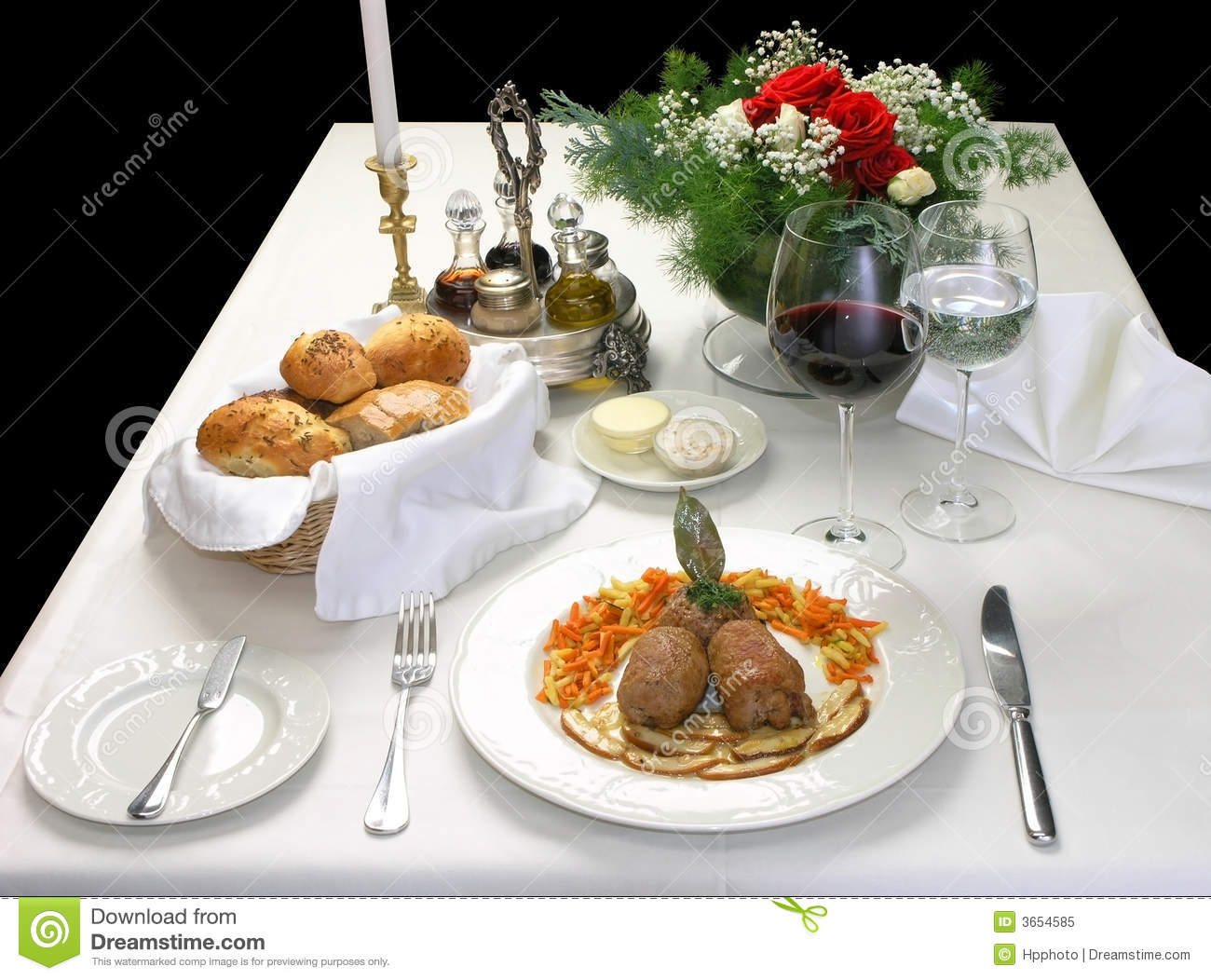 Elegant Dinner Royalty Free Stock Photo   Image  3654585