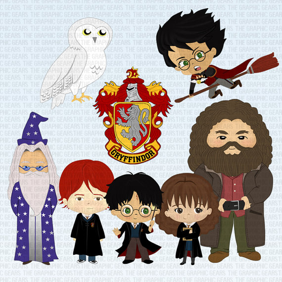 Harry Potter Clip Art Set Harry Potter Characters Clipart   Ron