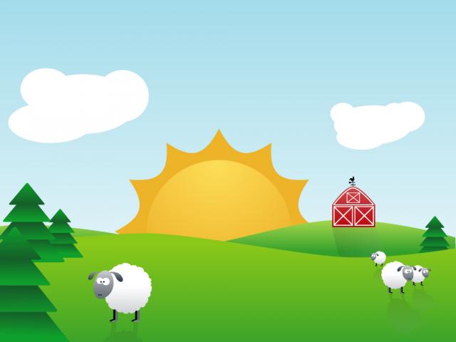 Illustration Barnyard Farm Powerpoint Backgrounds Templates