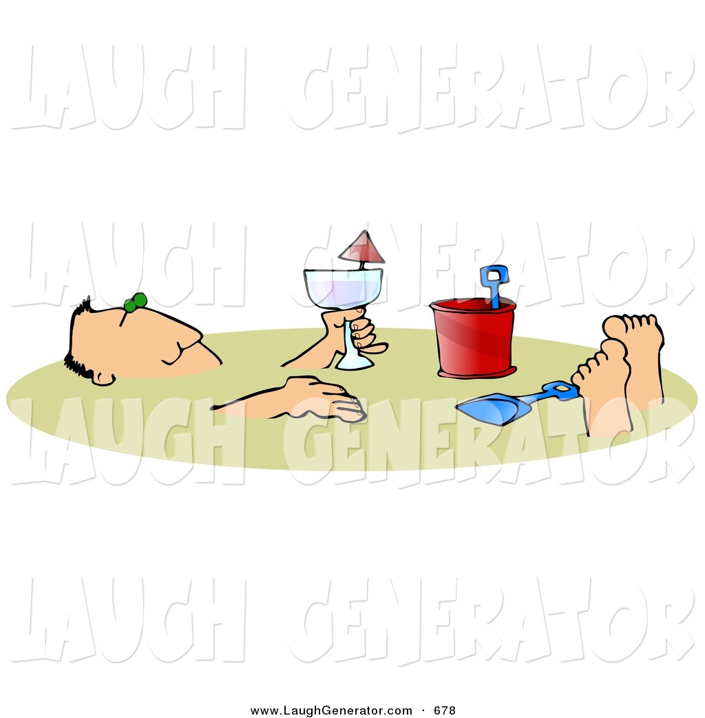 Larger Preview  Humorous Clip Art Of A Relaxed Caucasian Man Holding