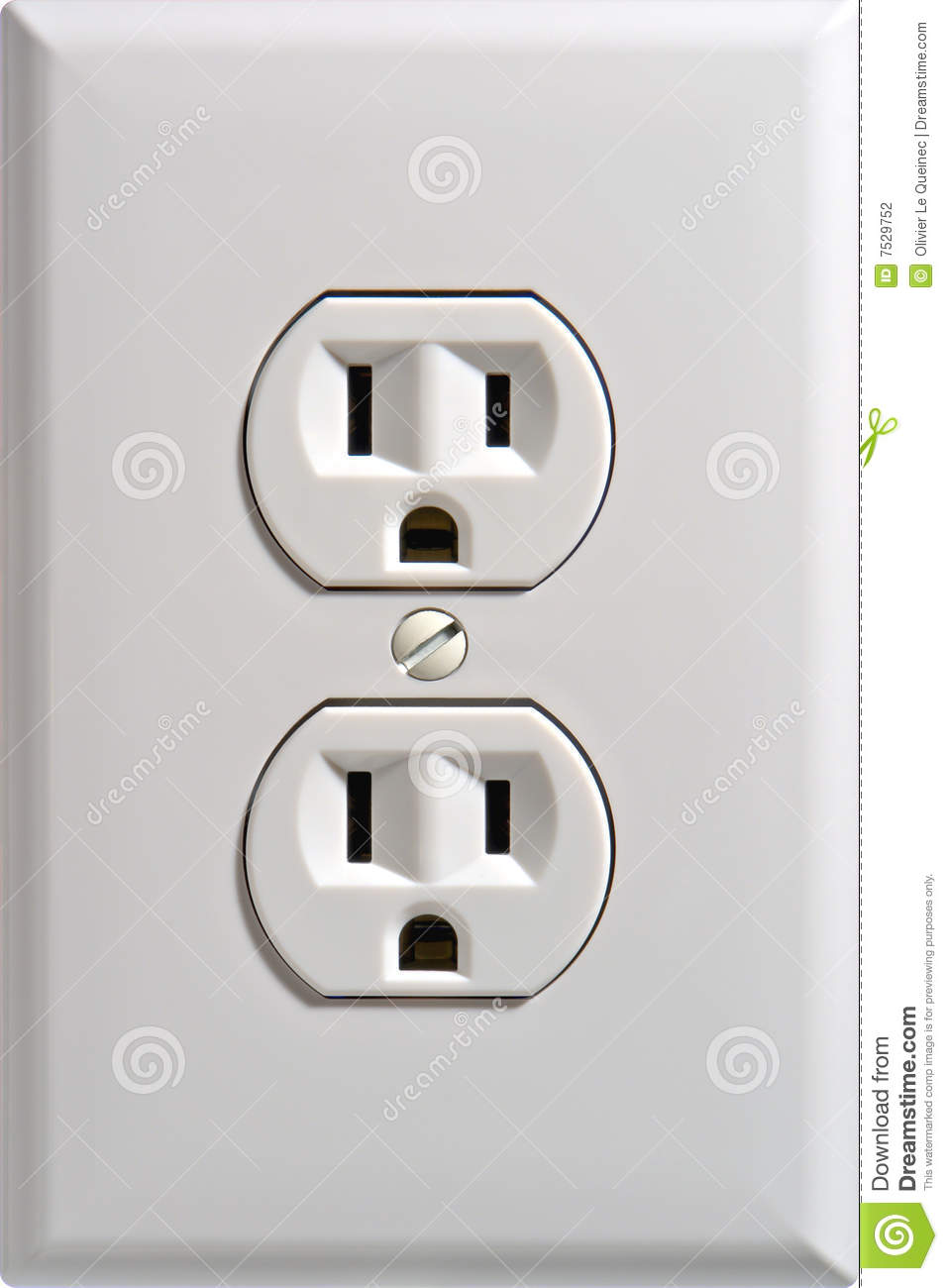 North American Standard 110 Volt Electric Wall Power Outlet Socket