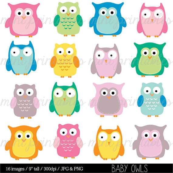 Owl Clipart Baby Owl Animal Clipart Baby Shower Clipart Clip Art