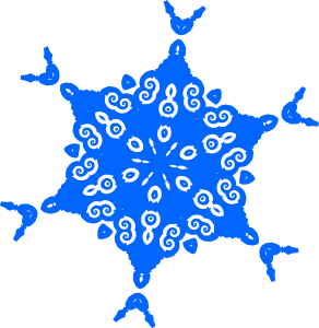 Pentagon Snowflake Snowflake Simply Dark Blue Snowflakes Snowflake