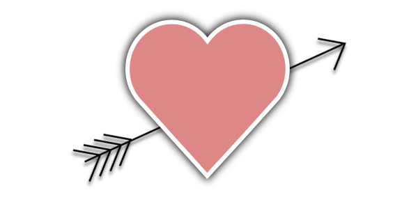 Pink Heart With Arrow Clip Art At Clker Com   Vector Clip Art Online    