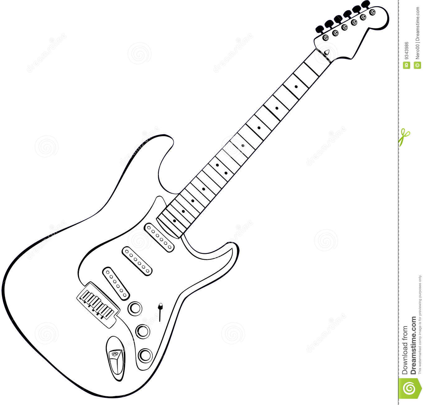 Rock Guitar Vector Royalty Free Stock Image   Image  9343986