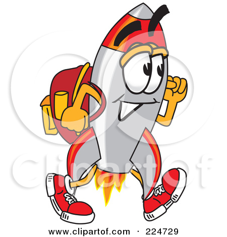 Royalty Free  Rf  Clipart Illustration Of A Rocket Mascot Cartoon